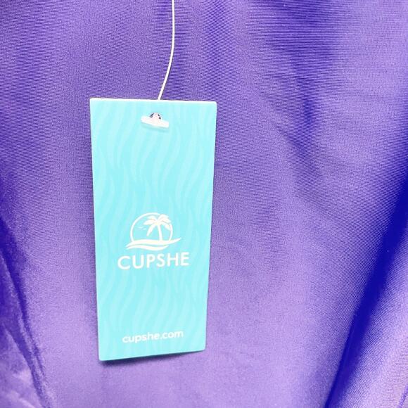 Cupshe Women's Twisted Cutout One Piece Swimsuit Blue Size Large - Picture 5 of 7